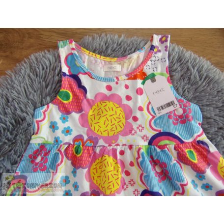 Next virág mintás ujjatlan ruha 7 éveseknek (122cm)