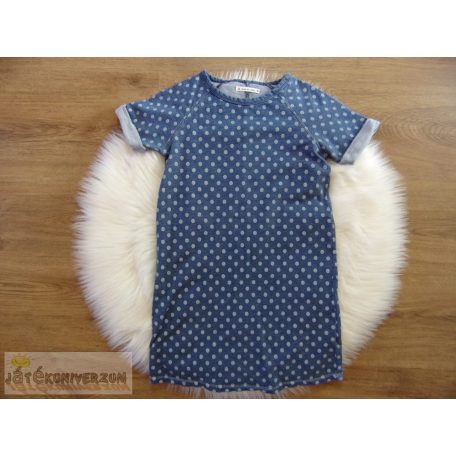 Next pöttyös mintás farmerruha 7 éveseknek (122cm)