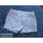 Miss e-vie fehér hímzett díszítésű rövid farmernadrág 7 éveseknek (122cm)