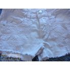 Miss e-vie fehér hímzett díszítésű rövid farmernadrág 7 éveseknek (122cm)