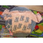 Next szőrös cicás pulóver Mono Tones koll 9 éveseknek (134cm)