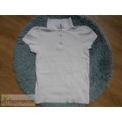 Nutmeg fehér galléros póló 8-9 éveseknek (128-134cm)