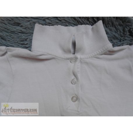 Nutmeg fehér galléros póló 8-9 éveseknek (128-134cm)