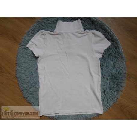 Nutmeg fehér galléros póló 8-9 éveseknek (128-134cm)