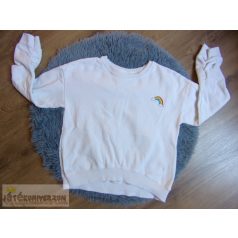   Next fehér szivárvány mintás pulóver 10 éveseknek (140cm)