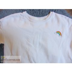   Next fehér szivárvány mintás pulóver 10 éveseknek (140cm)
