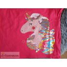 C&A flitteres unikornis felső póló 9 éveseknek (134cm)