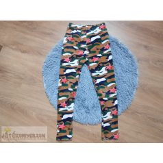 Terepmintás vastag leggings 9-10 éveseknek