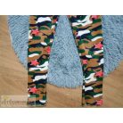 Terepmintás vastag leggings 9-10 éveseknek