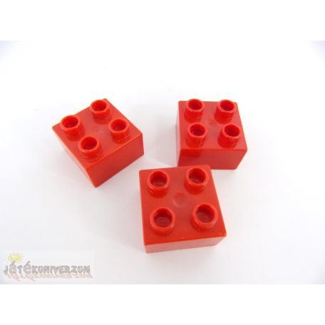 Lego Duplo piros játék elem kocka csomag