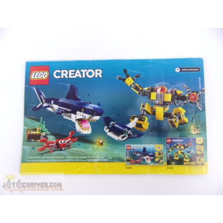 LEGO Creator Víz alatti robot összerakási útmutató (31090)