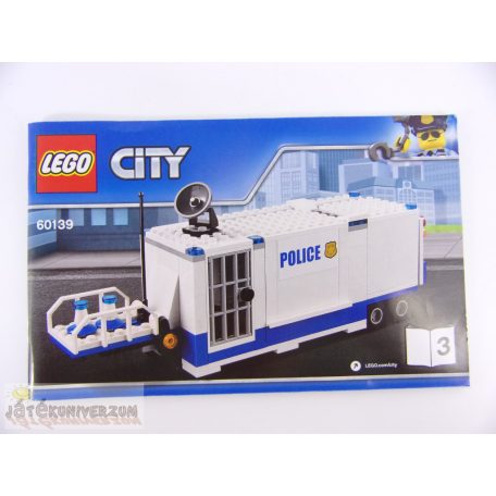 LEGO City Mobil rendőrparancsnoki központ összerakási útmutató (60139)