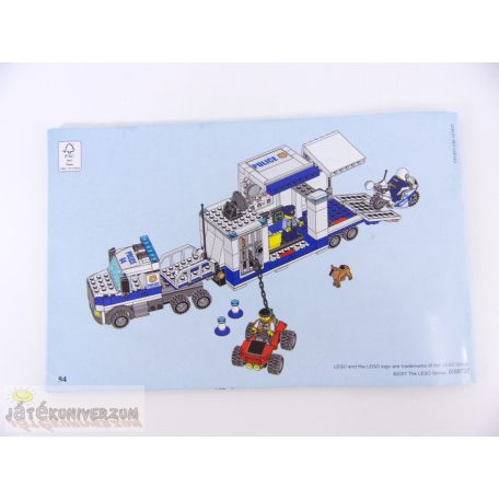 LEGO City Mobil rendőrparancsnoki központ összerakási útmutató (60139)