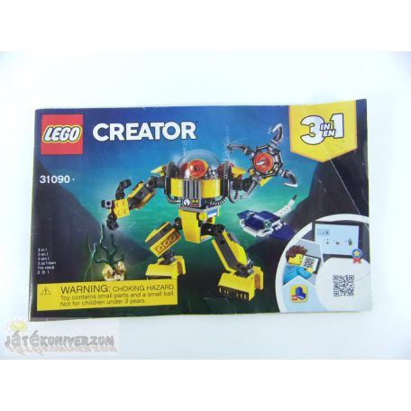 LEGO Creator Víz alatti robot összerakási útmutató (31090)
