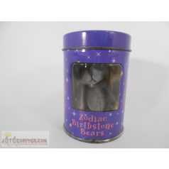   Zodiac Birthstone Bears Zodiákus Születési horoszkóp Kő Medvék maci kulcstartó plüss figura fémdobozban