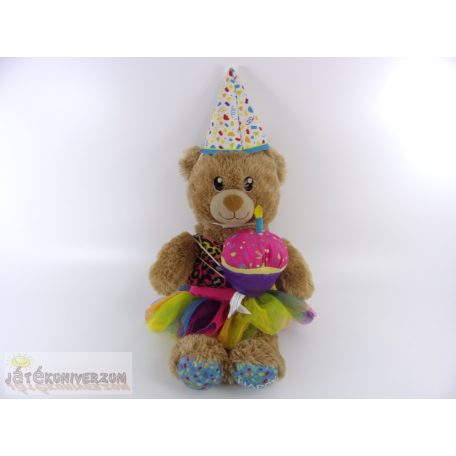 Build A Bear öltöztethető születésnapos maci plüss figura