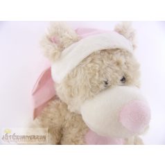 Hálósapkás maci plüss figura