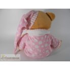 Hálósapkás maci plüss figura