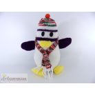Kötött pingvin figura