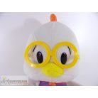 Szemüveges csirke plüss figura