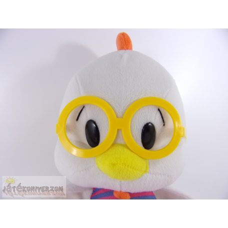 Szemüveges csirke plüss figura