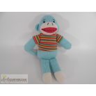 Dunelm Mill kék gépi kötött zokni majom plüss figura