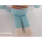 Dunelm Mill kék gépi kötött zokni majom plüss figura
