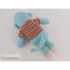 Dunelm Mill kék gépi kötött zokni majom plüss figura