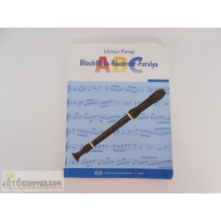 Lőrincz-Paragi Blockflöte Recorder Furulya kottakönyv füzet