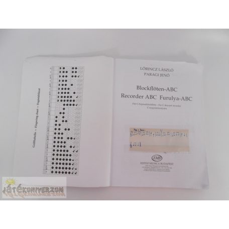 Lőrincz-Paragi Blockflöte Recorder Furulya kottakönyv füzet