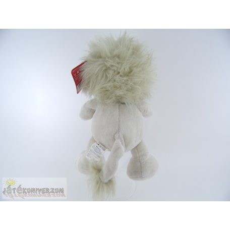 Szívecskét tartó oroszlán plüss figura