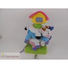 Állatos plüss karikatorony építő játék