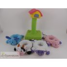 Állatos plüss karikatorony építő játék