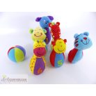 Állatos puha tekebábu szett