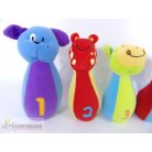 Állatos puha tekebábu szett