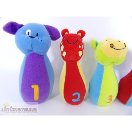 Állatos puha tekebábu szett