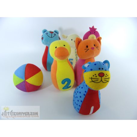 Állatos puha tekebábu szett