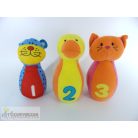 Állatos puha tekebábu szett