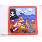 Kandytoys kalóz mintás fa puzzle kirakó