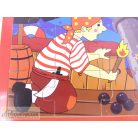 Kandytoys kalóz mintás fa puzzle kirakó