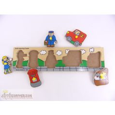 ELC postás mintás fa formaillesztő játék