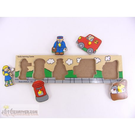 ELC postás mintás fa formaillesztő játék