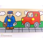 ELC postás mintás fa formaillesztő játék