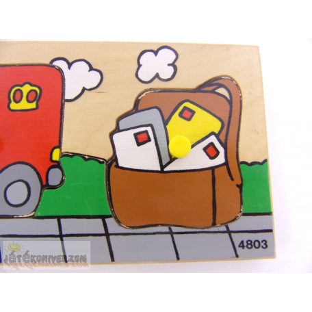 ELC postás mintás fa formaillesztő játék