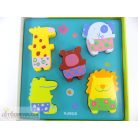 Djeco dzsungel állatos fa formaillesztő játék