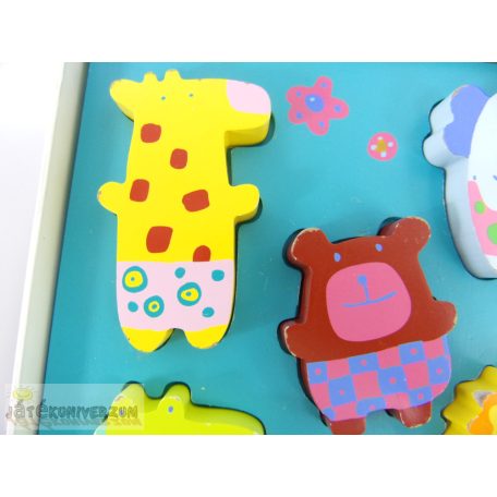 Djeco dzsungel állatos fa formaillesztő játék