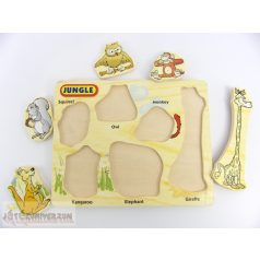 Dzsungel vadállatos fa formaillesztő játék