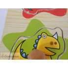 Dinoszauruszos puzzle fa formaillesztő játék