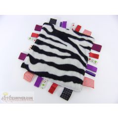  Szalaggal díszítet zebra csíkos rongyi szundikendő alvókendő