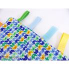 Szalaggal díszítet elefánt mintás rongyi szundikendő alvókendő